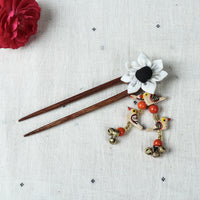 Handmade Gulmohar Flower Wooden Juda Stick