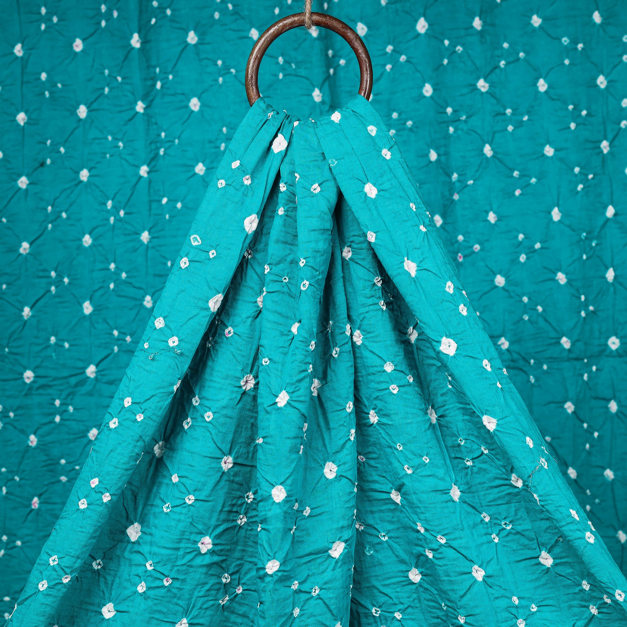 Blue - Kutch Bandhani Tie-Dye Mul Cotton Fabric