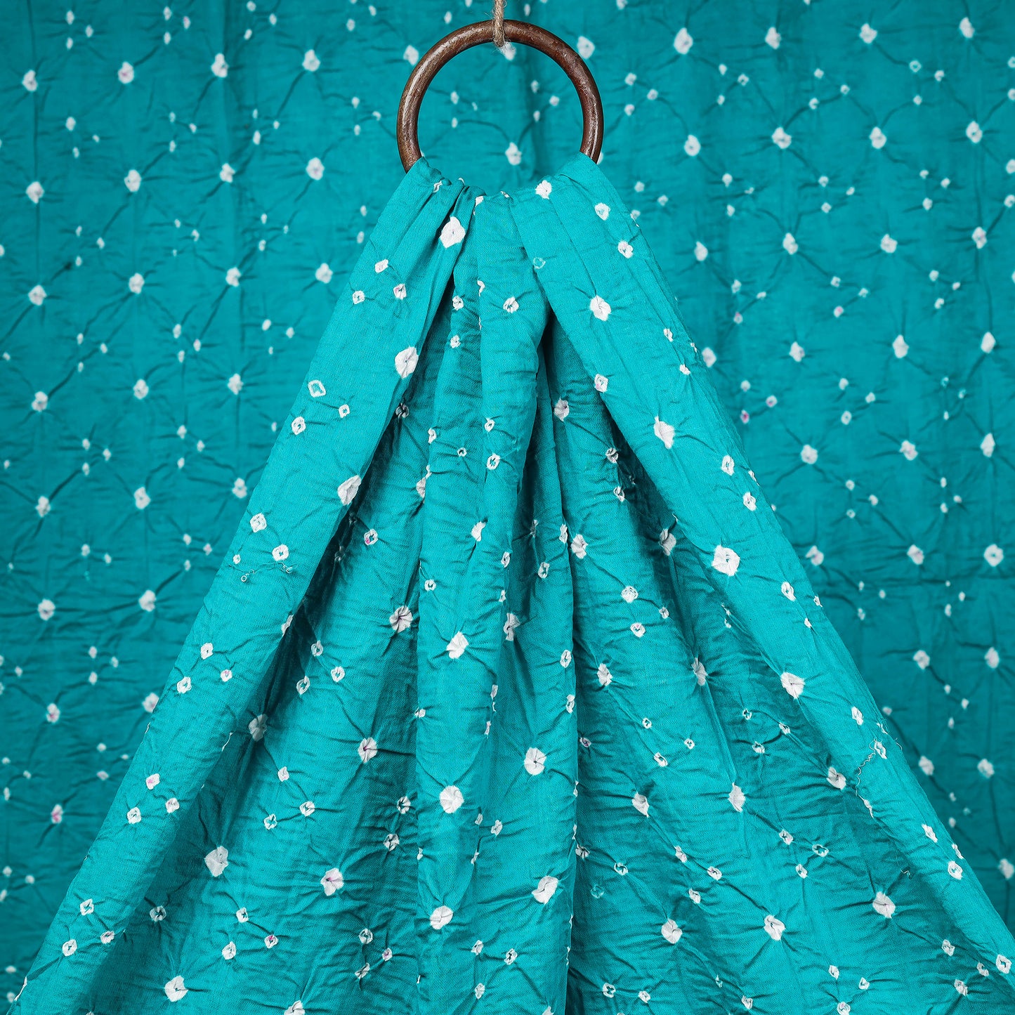 Blue - Kutch Bandhani Tie-Dye Mul Cotton Fabric