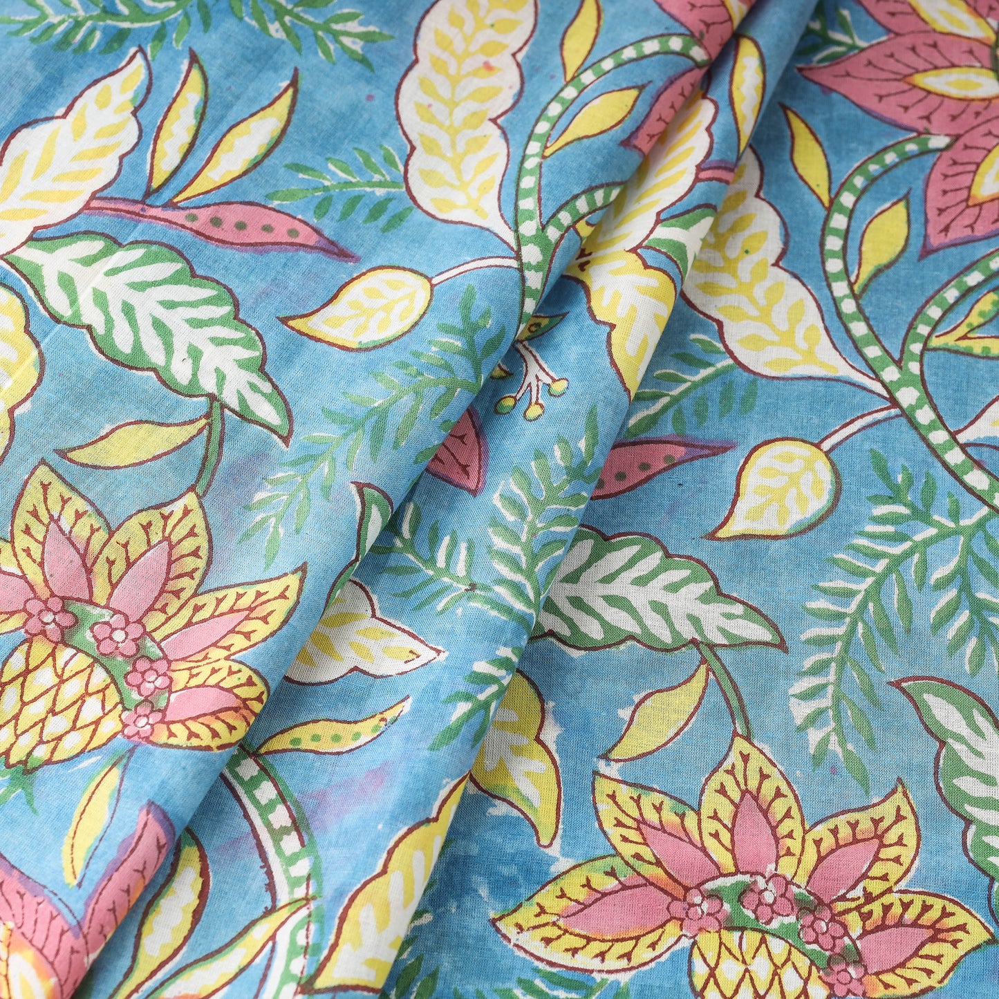 Sanganeri Block Printing Cotton Fabric