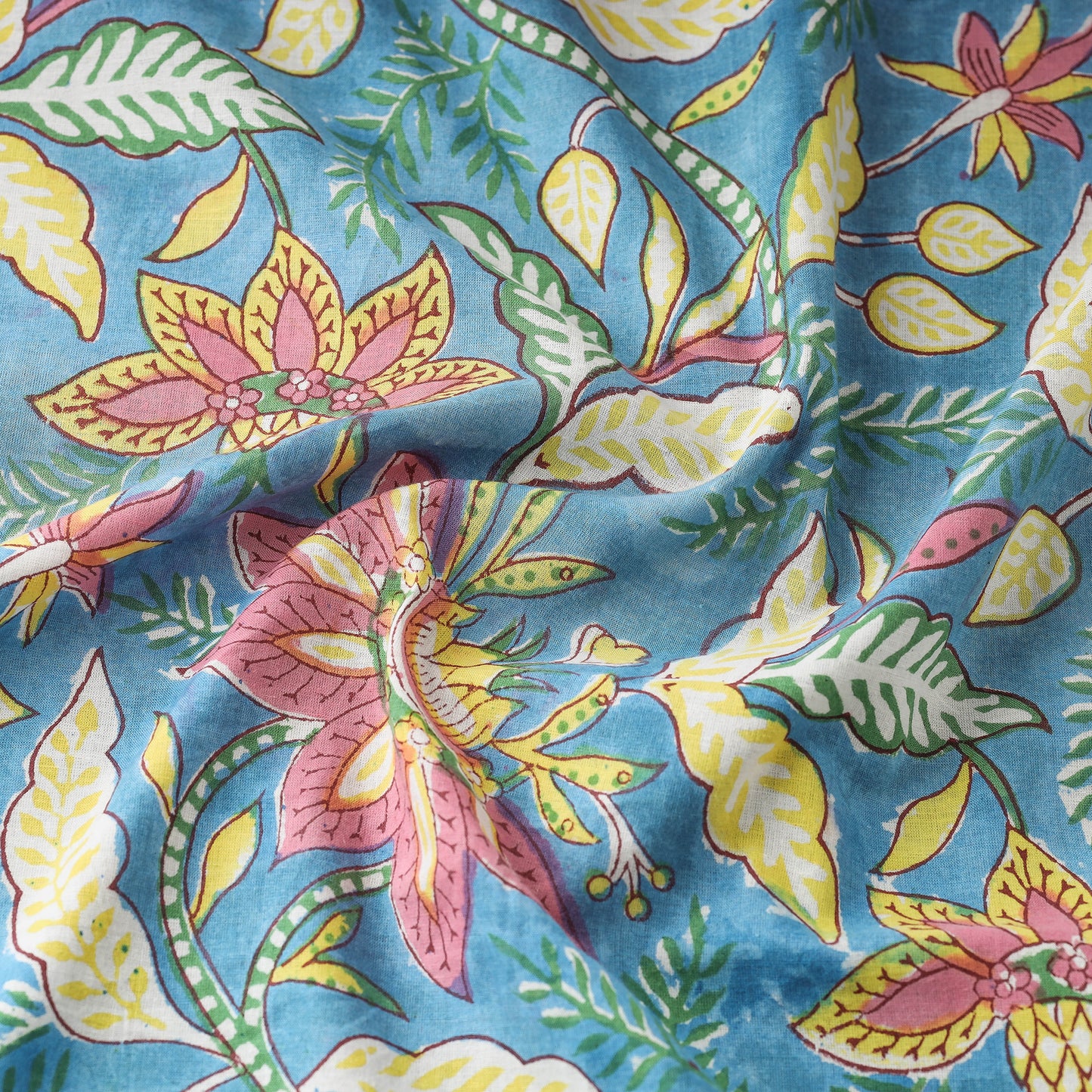 Sanganeri Block Printing Cotton Fabric