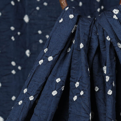 Royal Blue - Kutch Bandhani Tie-Dye Mul Cotton Fabric 02