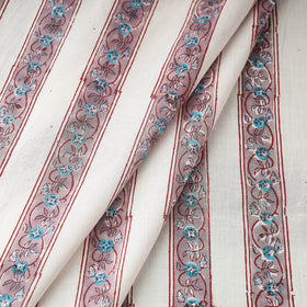 Buy Sanganeri Block Print Fabric - Floral Rajasthani