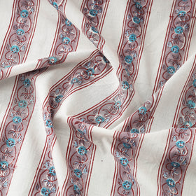 Buy Sanganeri Block Print Fabric - Floral Rajasthani