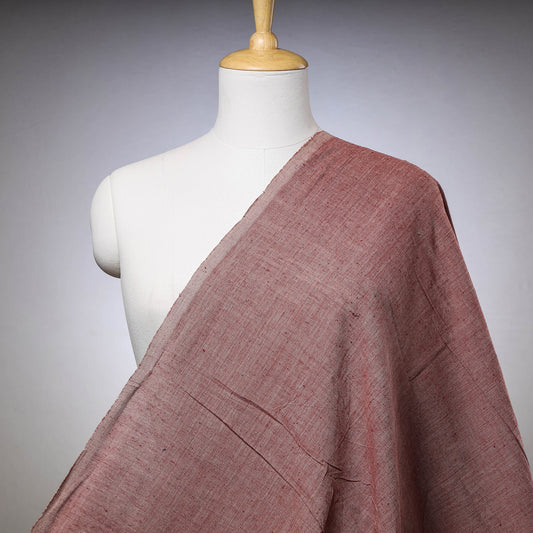 Pink - Kora : Alizarin Red - Malkha Pure Handloom Cotton Natural Dyed Fabric