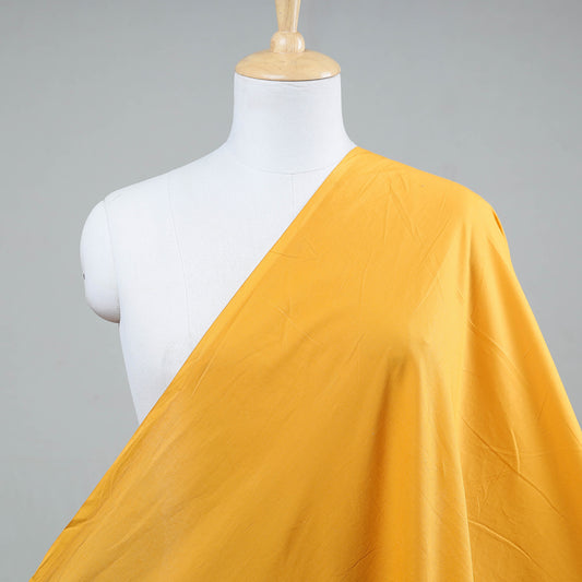 Orange - Mustard Prewashed Plain Dyed Cotton Fabric