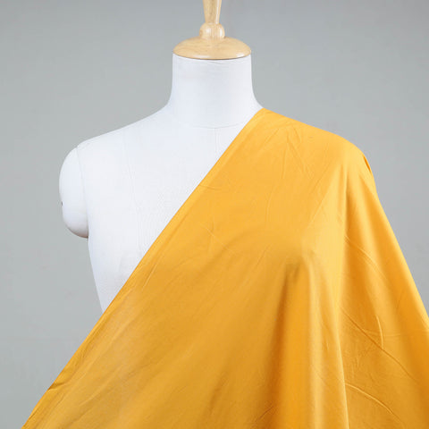 Yellow - Mustard Prewashed Plain Dyed Cotton Fabric