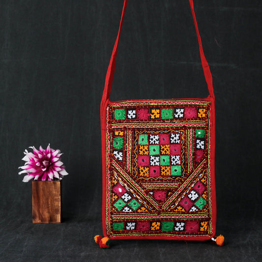 Multicolor - Kutchi Embroidery Mirror Work Sling Bag