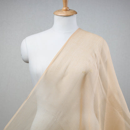 Beige - Kota Doria Weaving Plain Cotton Fabric