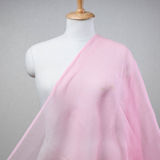 Light Pink - Kota Doria Weaving Plain Cotton Fabric 06