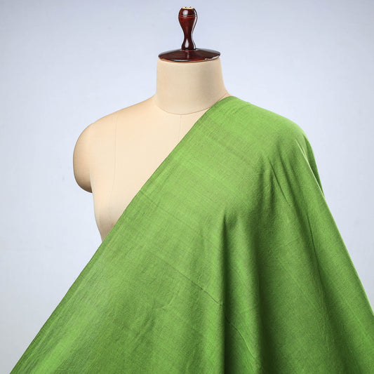 Green - Bodoweaves Plain Cotton Handloom Fabric