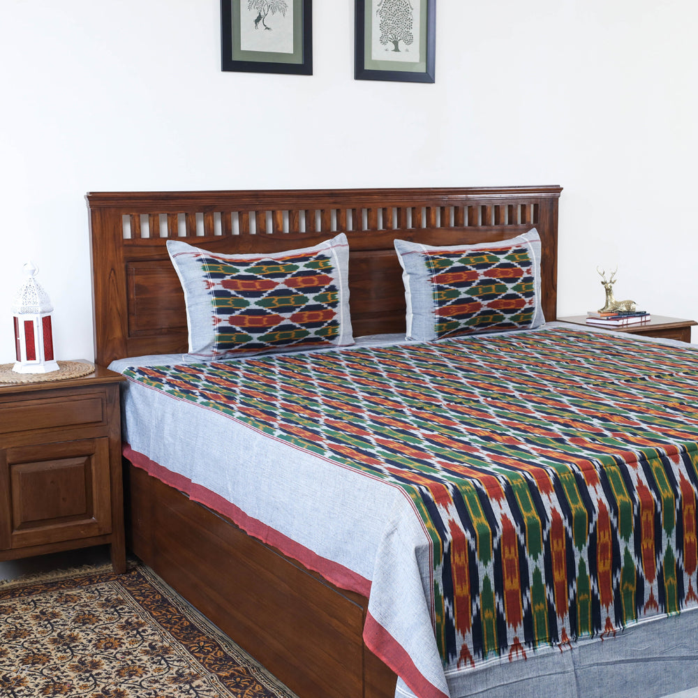 pochampally ikat double bed cover set