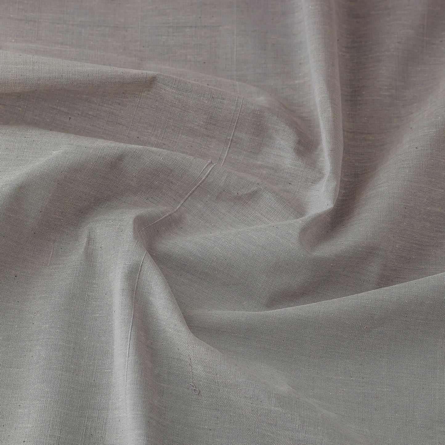 Grey - Plain Dyed Pure Handloom Cotton Fabric