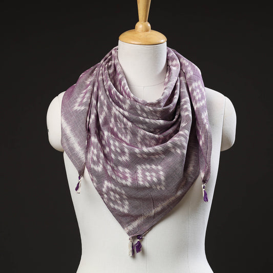 Purple - Maniabandha Ikat Handloom Cotton Scarf