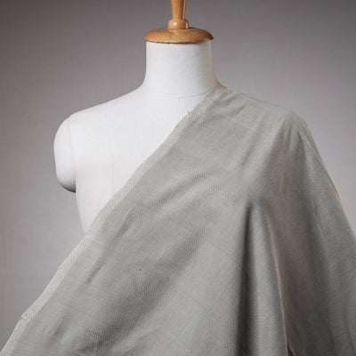 Grey - Plain Dyed Pure Handloom Cotton Fabric