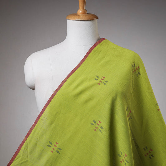 Green - Godavari Jamdani Buta Pure Handloom Cotton Fabric