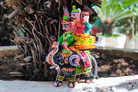 Rajasthani Elephant (Small) - Handpainted Wooden Toy