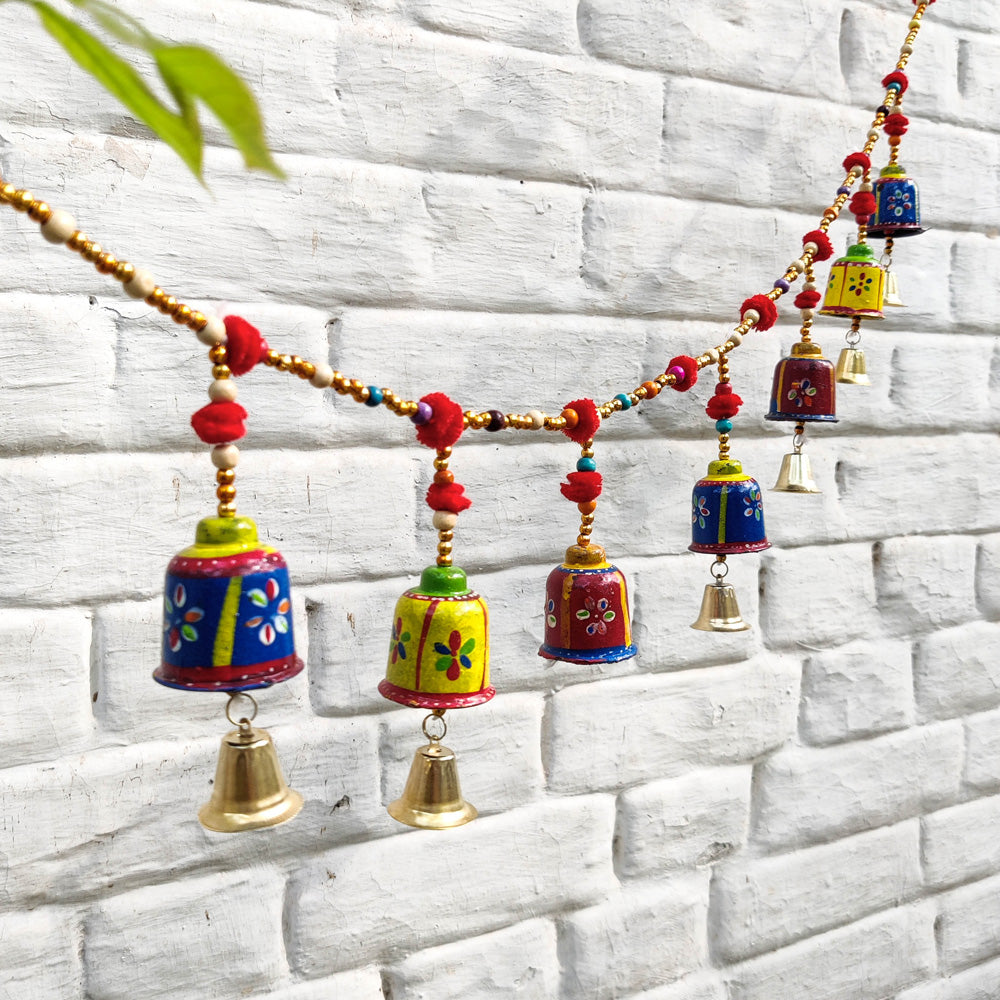 Handmade Beadwork Bell Toran Hanging