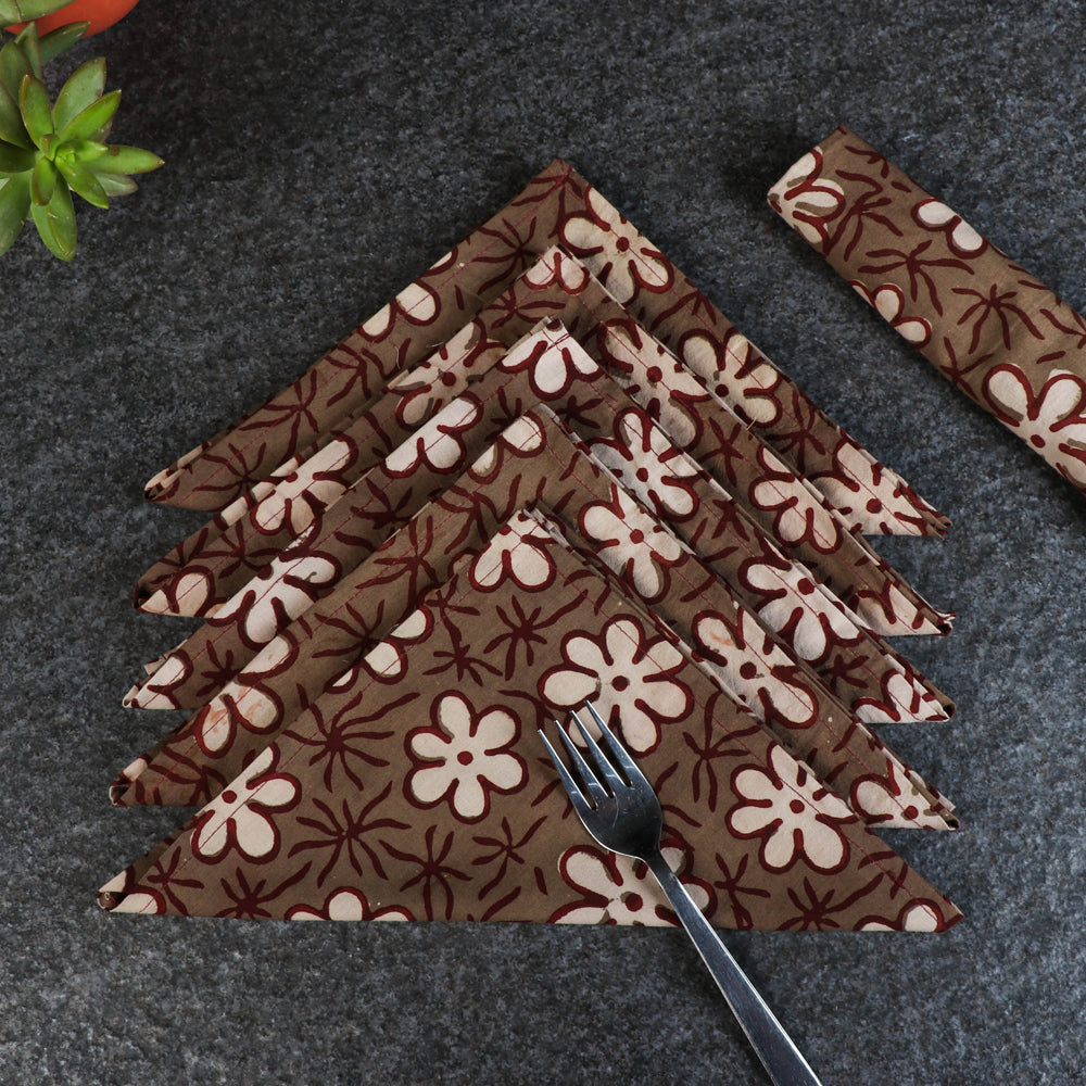 block printed napkins 