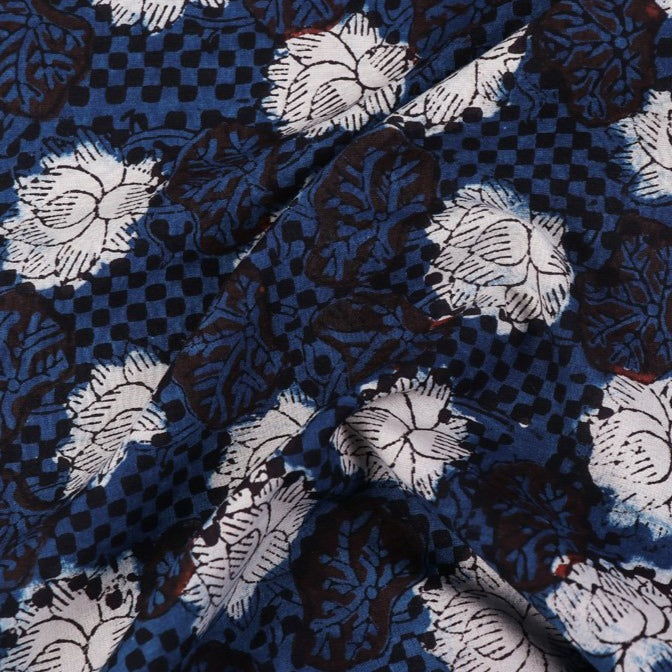 Traditional Bagru Dabu Print Fabric from Rajasthan