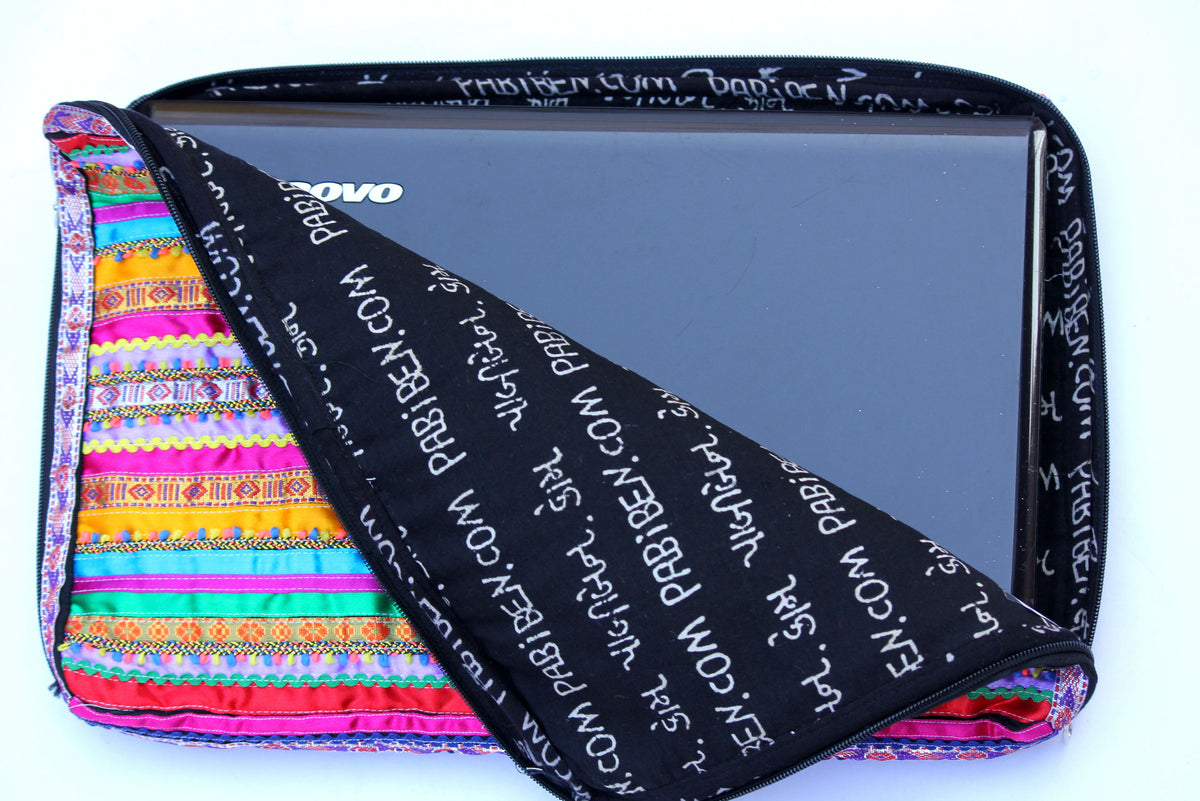 patchwork laptop sleeve