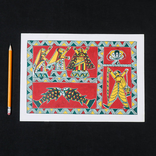 Traditional Manjusha Handpainted Painting (8 x 12 in)