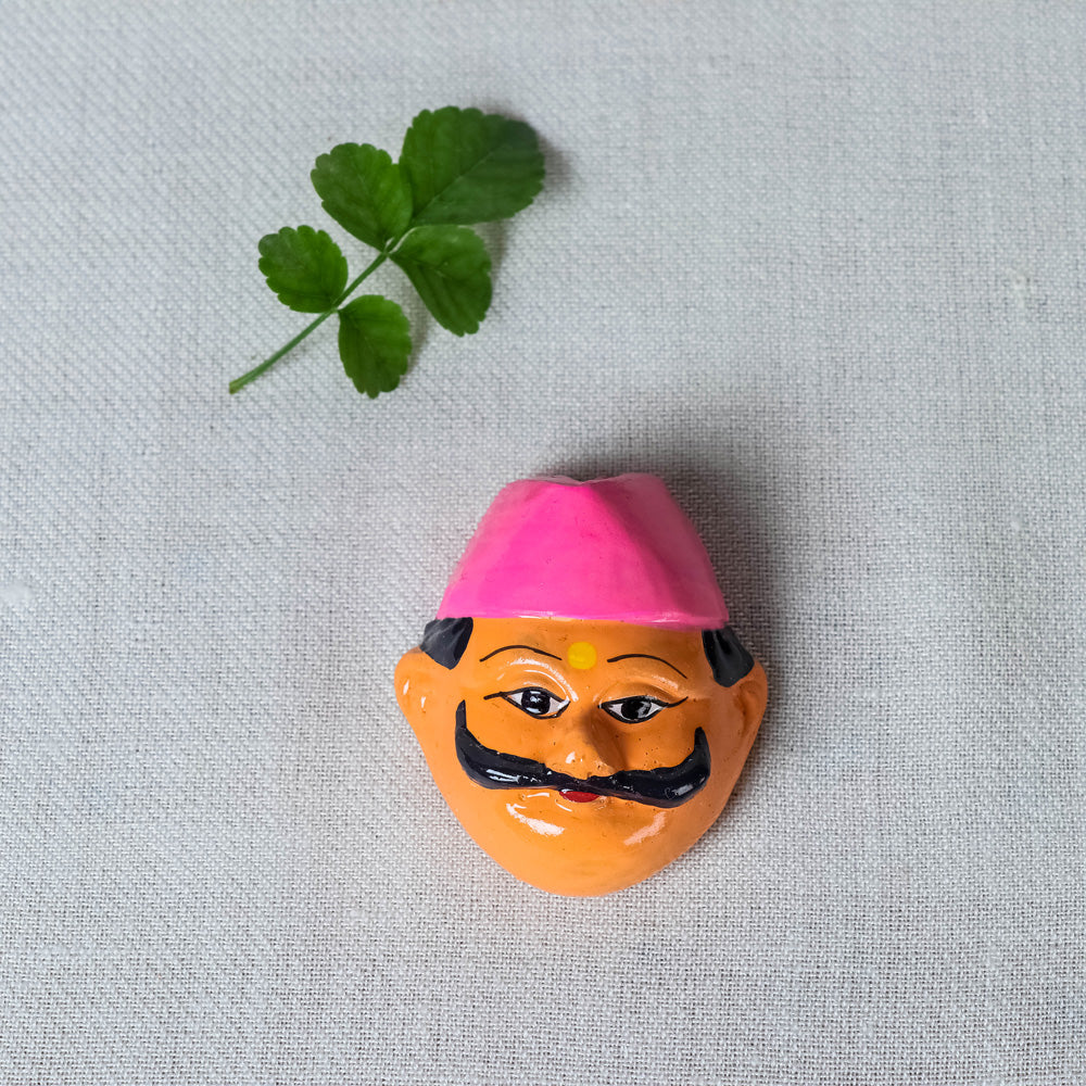 Handpainted Terracotta Face Magnet