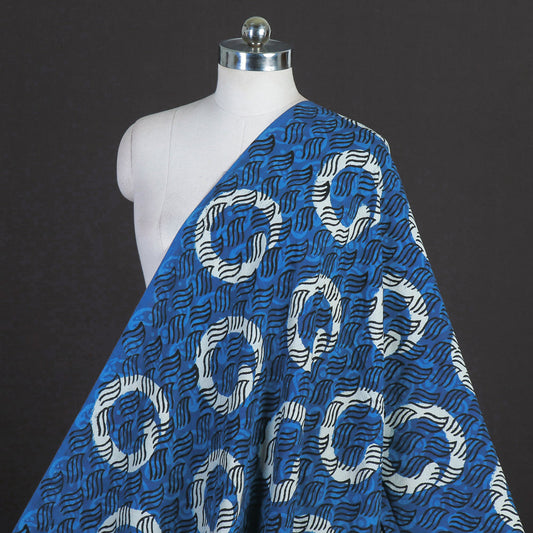 Blue - Hand Block Print Indigo Fabric