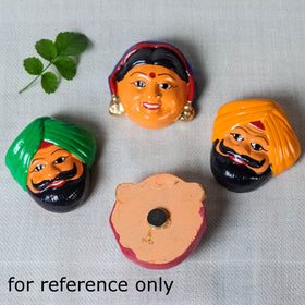  Handpainted Terracotta Face Magnet of India Set Online in India  