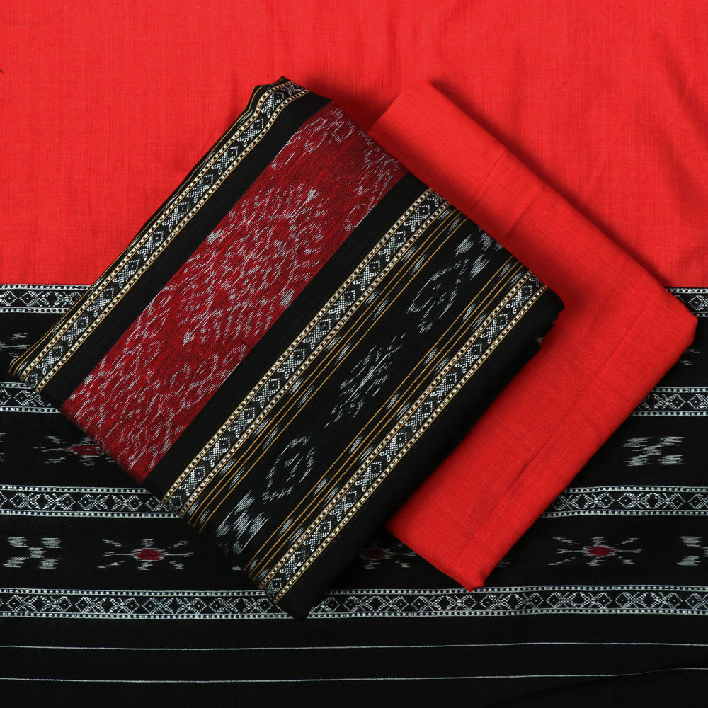 Sambalpuri Ikat Handloom Cotton 3pc Suit Material Set