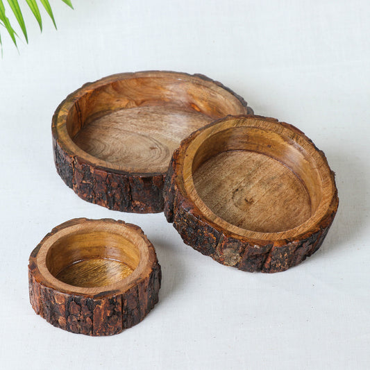 Tray (Set of 3) - Handcrafted with Sheesham Wood