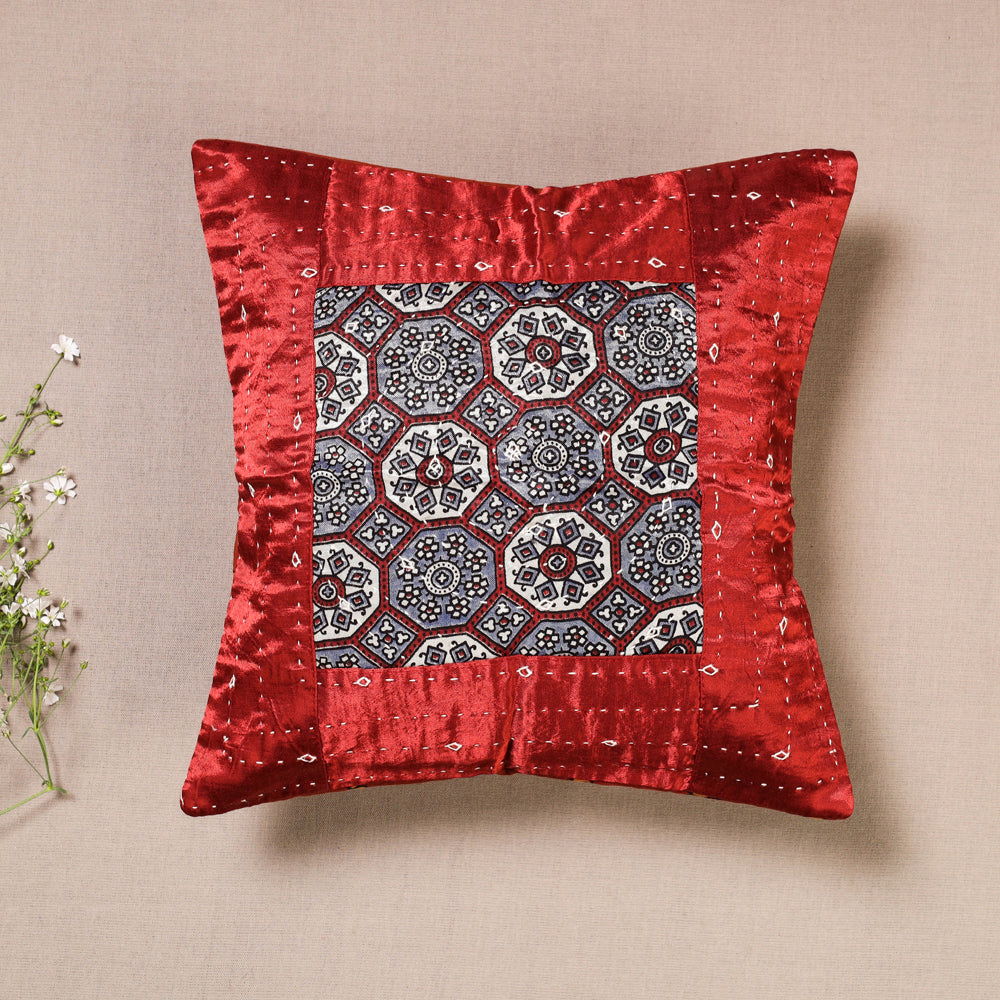 ajrakh cushion cover