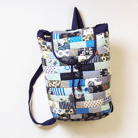 Patchwork Quilted Cotton Backpack Pithu Bag