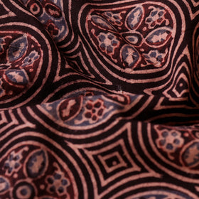 Brown - Ajrakh Hand Block Printed Natural Dyed Cotton Fabric