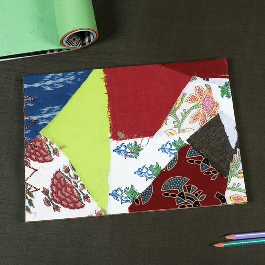 Patchwork Fabric Cover Handmade Paper Scrapbook/ Sketchbook