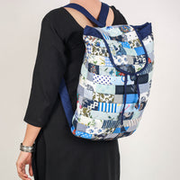 Multicolor - Patchwork Quilted Cotton Backpack Pithu Bag