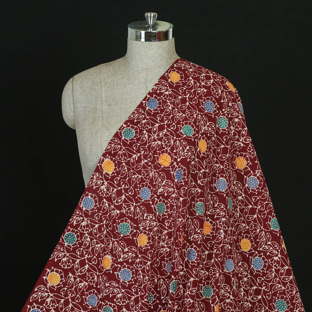 Maroon - Exclusive Indonesian Style Batik Printing Cotton Fabric