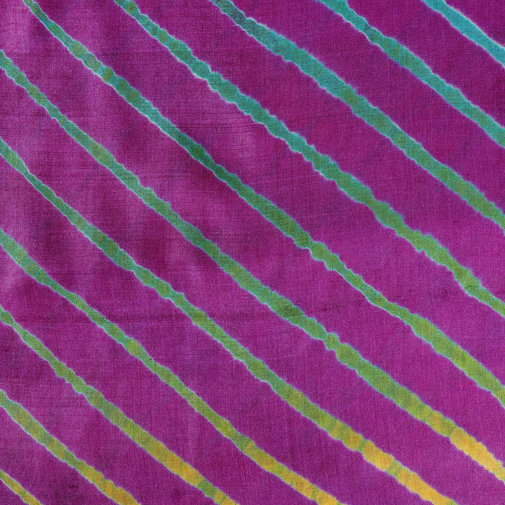 Original Leheria Tie-Dye Pure Tussar Silk Fabric by Badshah Miyan