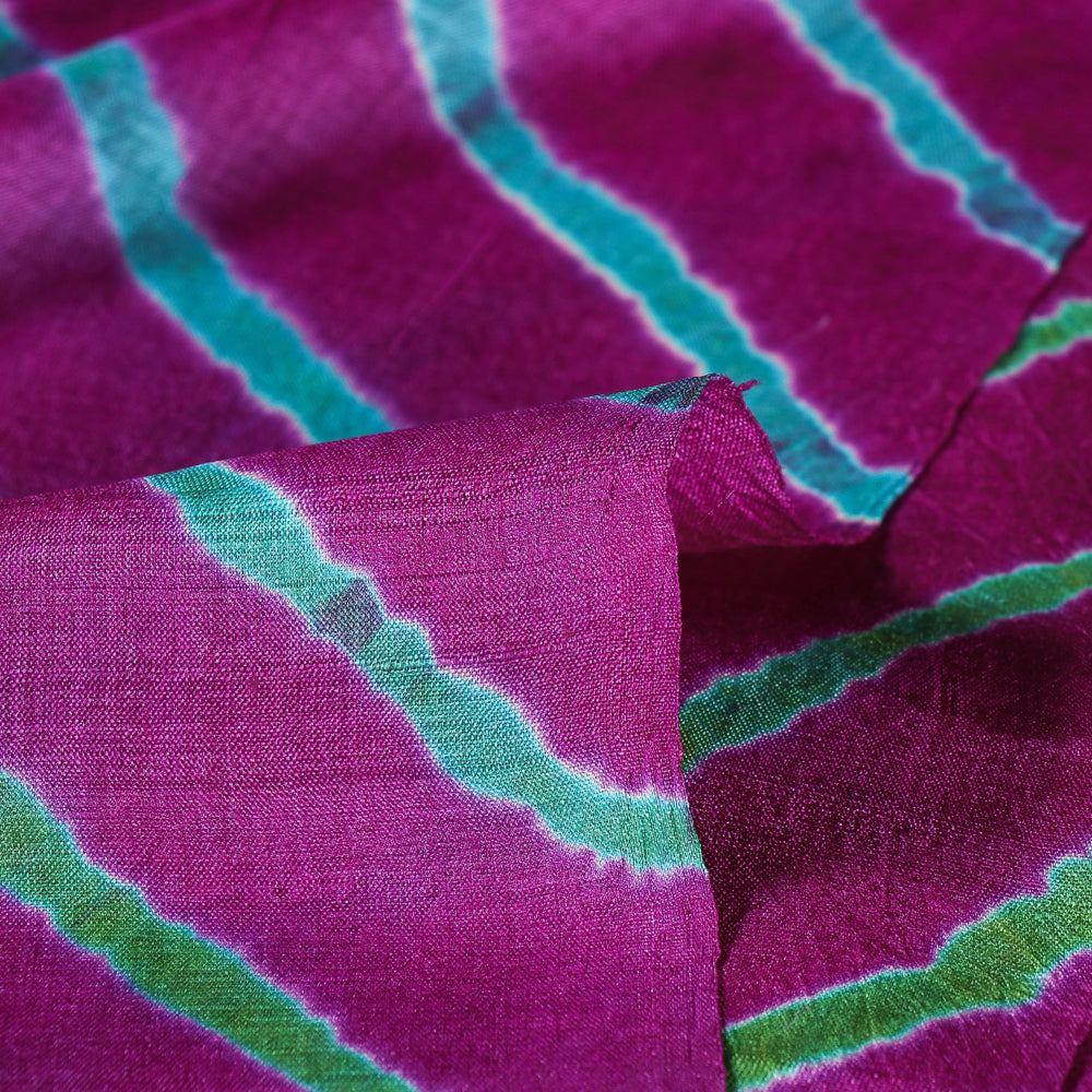 Leheria Tie-Dye Pure Tussar Silk Fabric