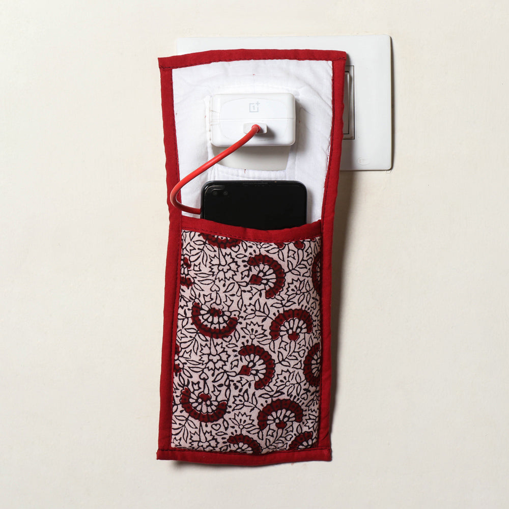 Handmade Cotton Fabric Mobile Charging Holder