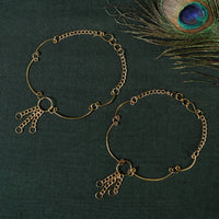 molded brass anklets