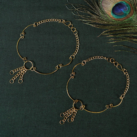 molded brass anklets