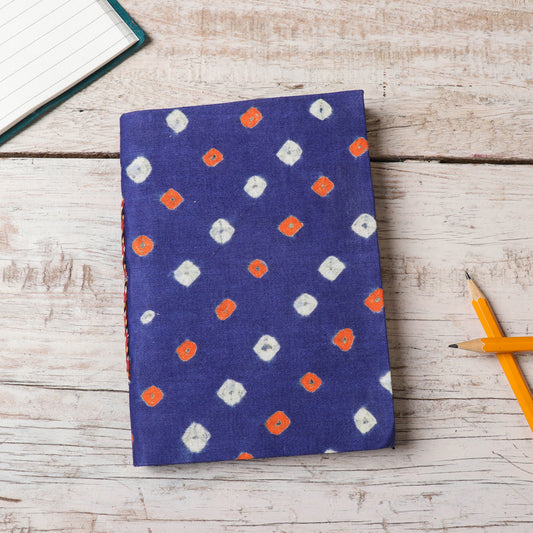 Bandhani Cover Handmade Ruled Paper Notebook (7 x 5 in)