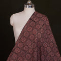 Brown - Ajrakh Hand Block Printed Natural Dyed Cotton Fabric