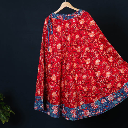 Sanganeri Block Printing Cotton Long Skirt