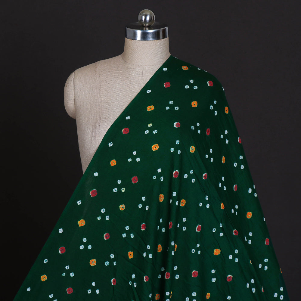 Buy Kutch Tie-Dye Bandhani Mul Cotton Fabric Online