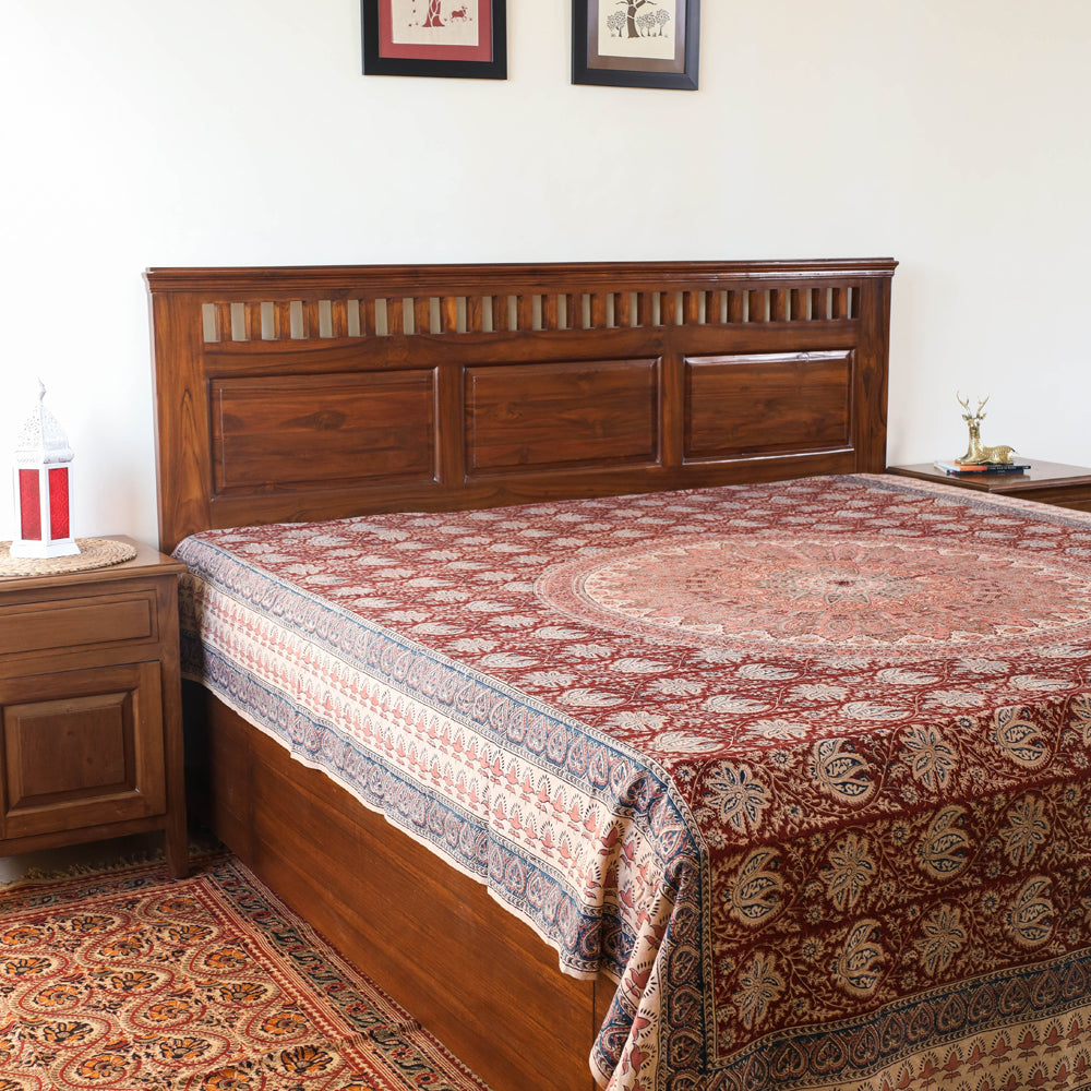 kalamkari double bed cover