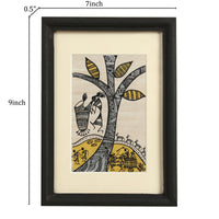 Wall Decor Warli Painting Framed with Glass