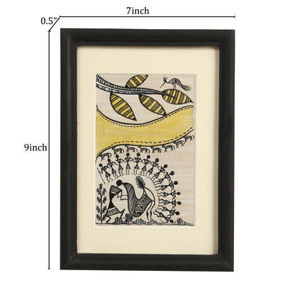 Wall Decor Warli Painting Framed with Glass