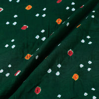 Green - Kutch Tie-Dye Mul Cotton Bandhani Fabric 13